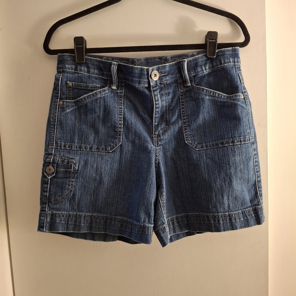 Gloria Vanderbilt Pants - Gloria Vanderbilt Denim Blue Women's Cargo Shorts